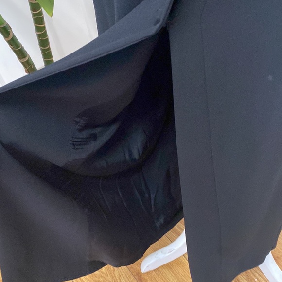 Marianna 90s Vintage Black Form Fitting Midi Dress - Picture 5 of 7